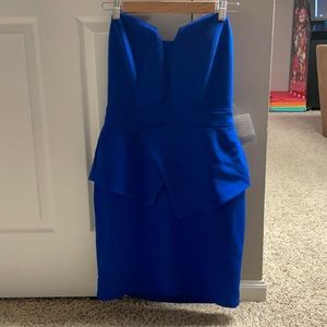 Blue Strapless Adelyn Rae dress size medium